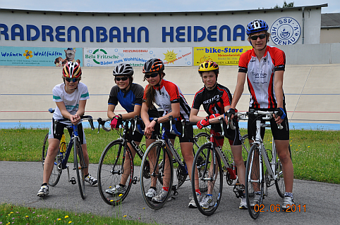 Auf der Radrennbahn in Heidenau