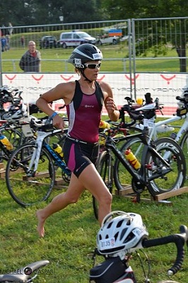 Simone auf dem Weg zur Radstrecke Simone auf dem Weg zur Radstrecke